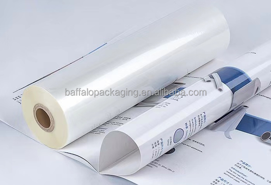 Glossy BOPP Thermal Laminating Film EVA Pre-coated 25 Micron Custom Width and Length Film for Paper Graphic Printed Products