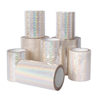 28 Microns Glitter BOPP Holograph Fluorographic Hot Lamination Film Glossy Roll