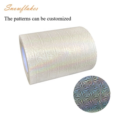 28 Microns Glitter BOPP Holograph Fluorographic Hot Lamination Film Glossy Roll