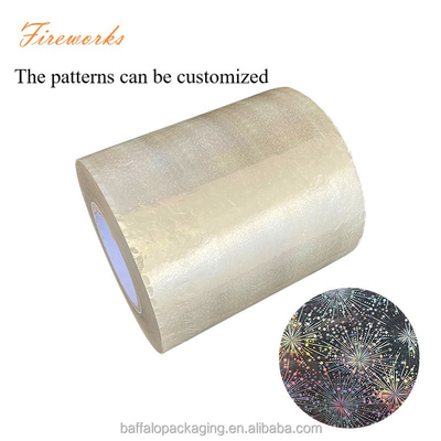 28 Microns Glitter BOPP Holograph Fluorographic Hot Lamination Film Glossy Roll