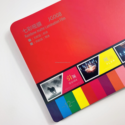BOPP Thermal Lamination Rainbow Holographic Film EVA Adhesive Pre-coated for Paper Cosmetic Boxes Wine Packaging and Advertising