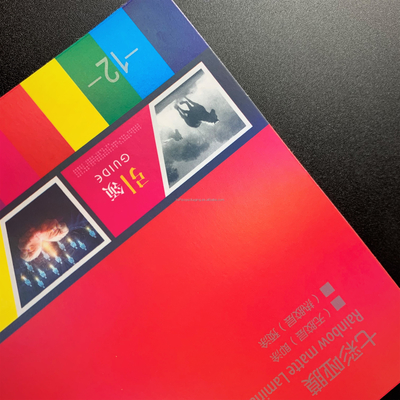 BOPP Thermal Lamination Rainbow Holographic Film EVA Adhesive Pre-coated for Paper Cosmetic Boxes Wine Packaging and Advertising