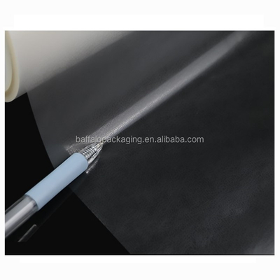 26 Micron Adhesive Coated Leather Texture Embossing BOPP Thermal Lamination Film for High End Paper Bags Boxes Photo Albums