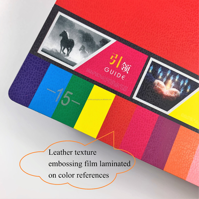 26 Micron Adhesive Coated Leather Texture Embossing BOPP Thermal Lamination Film for High End Paper Bags Boxes Photo Albums