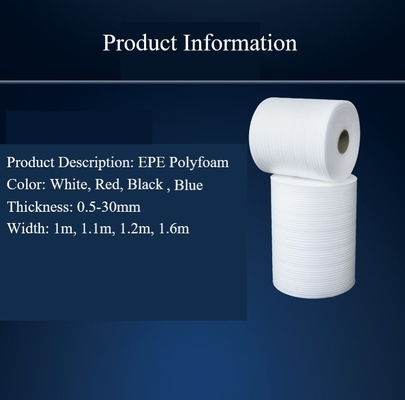 EPE Polyfoam Cushion Packaging Foam Lightweight Expandable Polyethylene Foam Roll 1.2m X 150m or Custom Thickness and Width