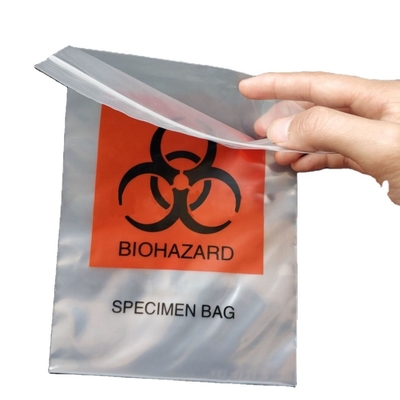 Transparent Biohazard Specimen Medical Waste Transportation Bag