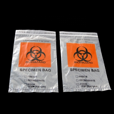 Transparent Biohazard Specimen Medical Waste Transportation Bag
