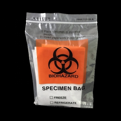 Transparent Biohazard Specimen Medical Waste Transportation Bag