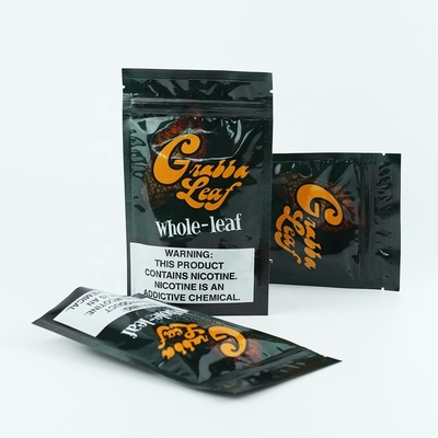 Leaf Packaging Bag Resealable Zipper Top Custom Ziplock Plastic Grabba Bags Jolly Candy Bag with Tear Notch