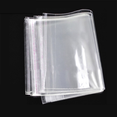 Width 24cm Custom Logo Printing Resealable Apparel Package Self Sealing Bopp Transparent Cello Bag Clear Plastic Cellophane Bags