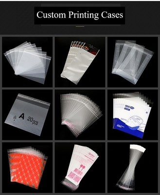Width 20cm Wholesale Customized Self Seal Adhesive Bopp Pp Opp Poly Plastic Cello Packaging Bags for Candy Garment Clothing