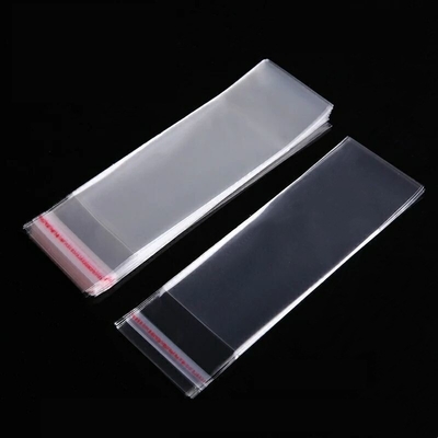 Width 6cm 12 Lengths Transparent Cellophane Clear Polybag OPP Plastic Self Adhesive BOPP Bag Small MOP Accept Custom Printing