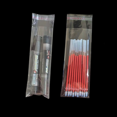 Width 6cm 12 Lengths Transparent Cellophane Clear Polybag OPP Plastic Self Adhesive BOPP Bag Small MOP Accept Custom Printing