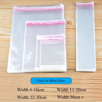 Width 10cm Transparent Cellophane Clear Polybag Opp Plastic Self Adhesive Clear Opp Bopp Bag
